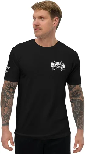 Vista 2 de Outlaw Justice with Skull and Pistols - Camiseta para hombre