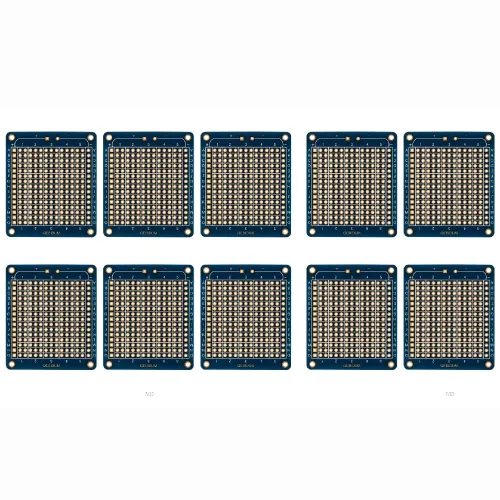 Vista 8 de Paquete de 10 mini tablas de pan soldables para bricolaje electrónico, placa de prototipo de PCB para proyectos Arduino, placas Perma-Proto de doble