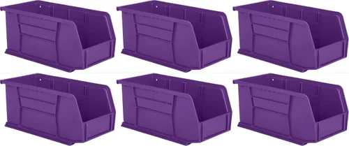 Vista 4 de Hudson Exchange Contenedor de Almacenamiento de Plástico Apilable y Contenedor Colgante de 11" x 5-1/2" x 5" (Negro, 1 Paquete)