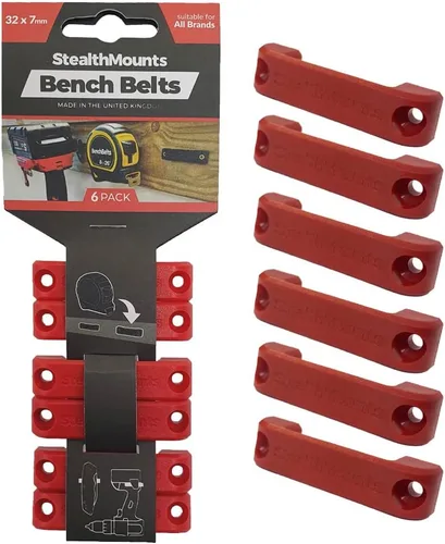Vista 4 de StealthMounts Cinturón de banco – Soporte universal para herramientas Juego de funda de herramientas – Paquete de 6 Base de almacenamiento