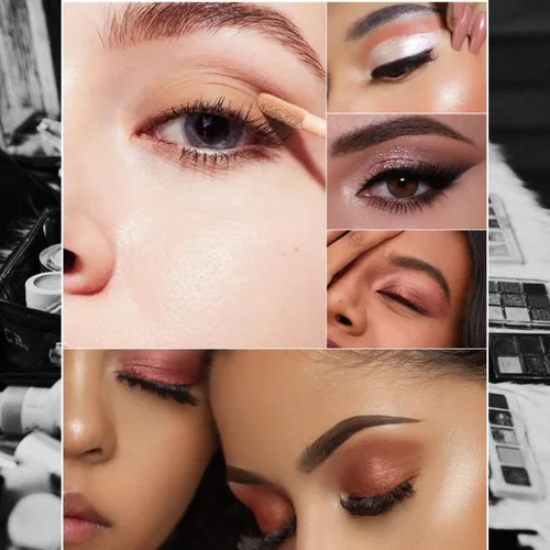 Vista 5 de Sombra de ojos líquida con purpurina brillante, maquillaje de larga duración, secado rápido (dorado metálico)