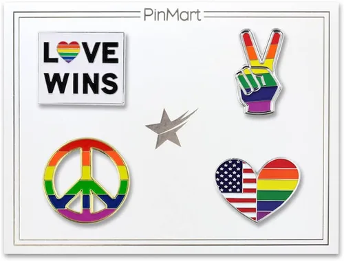 Vista 2 de PinMart Gay Pride LGBT - Pin de solapa esmaltado