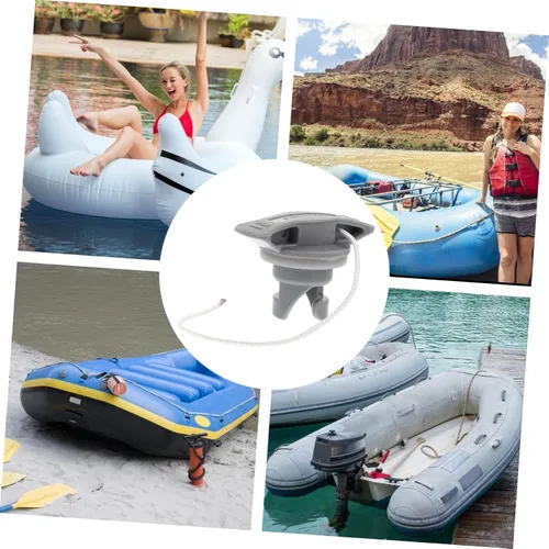 Vista 5 de Juego de 4 piezas de cubierta de válvula de aire para bote, kayak, canoa, barco inflable, buque, buque, buque, tapones, tapones