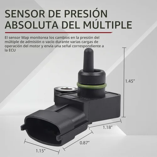 Vista 4 de OTUAYAUTO Sensor de presión absoluta del colector MAP - Reemplazo para Hyundai Accent 2012-2019, Tucson 2010-2019, Sonata 2008-2018, Elantra