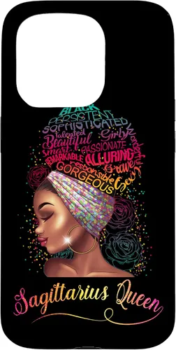 Vista 14 de iPhone 16 Sagittarius Queen Women November December Melanin Birthday Case