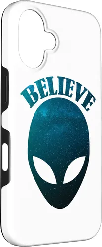 Vista 3 de iPhone 16 Alien - UFO Aliens Believe Galaxy Case