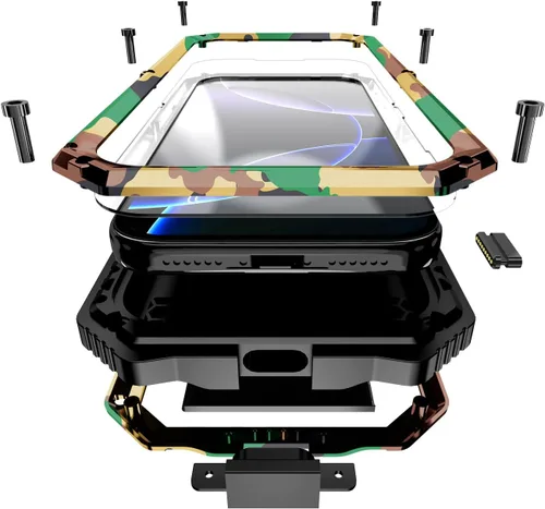 Vista 18 de Lunivop Compatible con iPhone 15 Pro Max Funda Protección Resistente a Prueba de Polvo Protector de Pantalla Integrado Soporte Resistente 360 Cuerpo