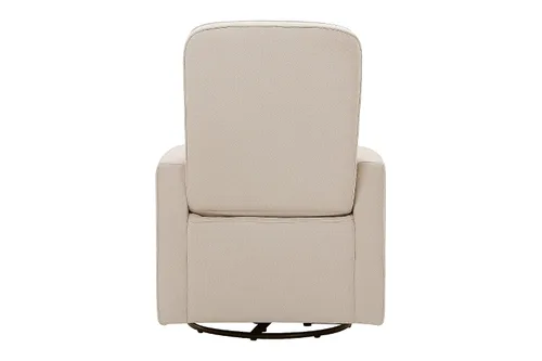 Vista 5 de Silla giratoria tapizada DaVinci Olive; incluye un otomano, Crema