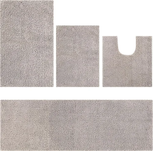 Vista 46 de Better Trends Micro Collection - Tapetes de baño, alfombra suave, alfombra de felpa absorbente, alfombra de baño 100% poliéster para suelo de baño