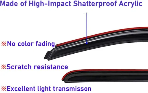 Vista 6 de Lightronic Visera de ventana de ventilación automática con clip extra duradera, se adapta a Buick Encore 2013-2022 (no compatible con GX), Chevrolet
