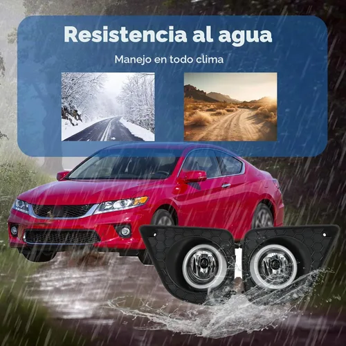 Vista 7 de Silscvtt 2 piezas de montaje de luces antiniebla de repuesto para Accord Coupe 2013-2015, lentes transparentes con bombillas y biseles, luz