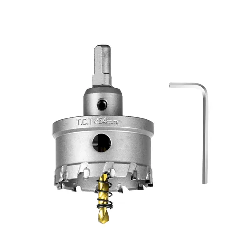 Vista 40 de SALI Kit de sierra perforadora TCT de 1 pulgada (1.024 in) con punta de carburo de tungsteno con broca piloto chapada en titanio para metal, acero