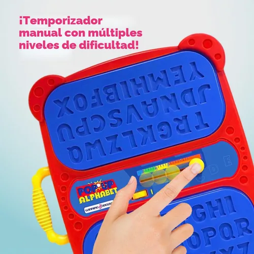 Vista 4 de Winning Fingers - Juego de mesa desplegable para niños con piezas de rompecabezas del alfabeto, divertido juguete educativo para 2 jugadores y 2