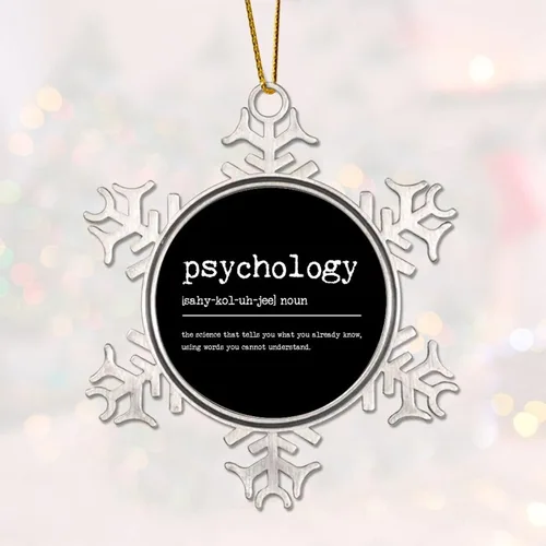 Vista 3 de Psicología Definición Diccionario Palabra Significado Adorno de Navidad de Metal para árbol de Navidad Colgante Bola Colgante Recuerdo Vacaciones