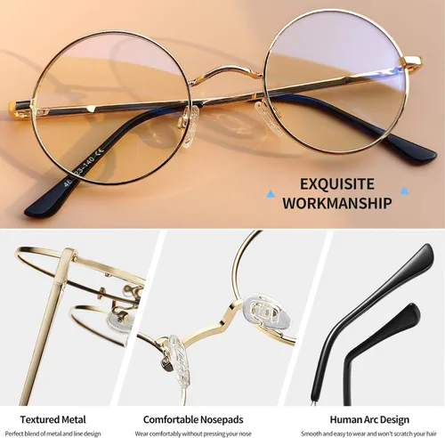 Vista 3 de Gafas de sol Joopin polarizadas, estilo Lennon, redondas, gafas de sol estilo hippy redondas para mujer y hombre