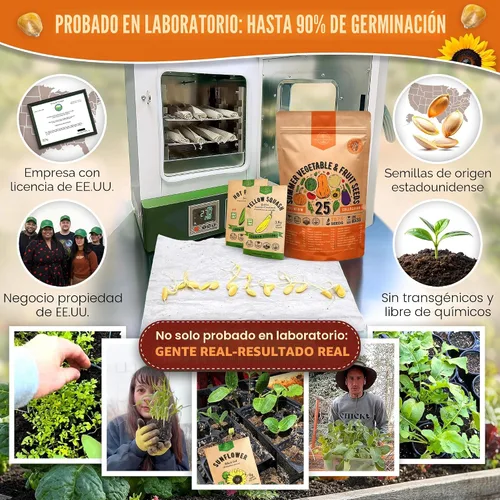 Vista 2 de Paquete de variedad de 25 semillas de vegetales y frutas de verano - más de 1,870 semillas autóctonas sin OMG para jardinería en interiores