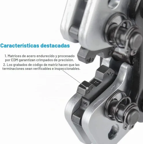 Vista 5 de iCrimp - Cuchillo de utilidad para pelar cables y lengüetas de cable de batería, herramientas para prensar con cortador de alambre
