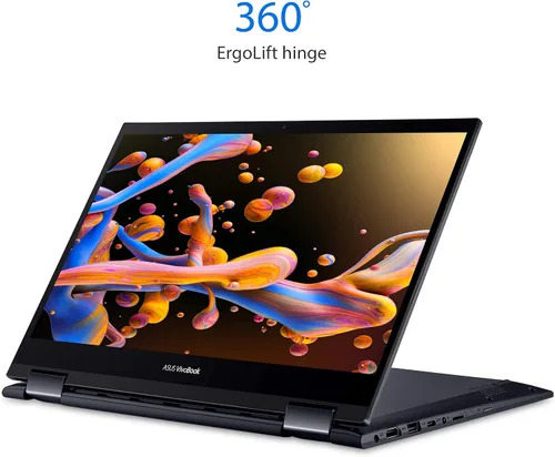 Vista 4 de ASUS VivoBook Flip 14 - Portátil 2 en 1 delgado y ligero, pantalla táctil FHD de 14 pulgadas, AMD Ryzen 5 5500U, 8 GB de RAM, SSD de 512 GB, lápiz
