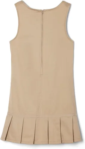 Vista 2 de French Toast Jersey con dobladillo plisado para niña con cinta, 60 % algodón, 40 % poliéster