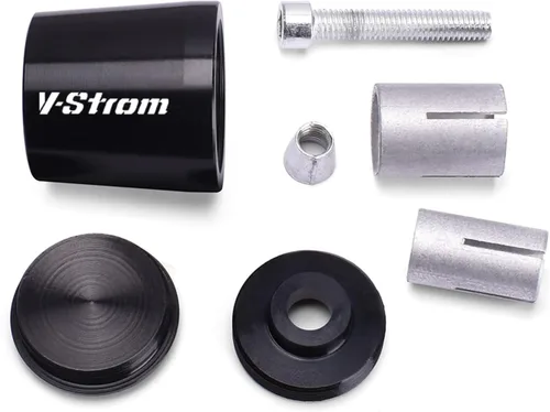Vista 3 de Extremos de manillar de motocicleta para Suzuki VStrom 650 V-Strom 650 1000 1050/xt DL250 DL650 Dl1000 Accesorios extremo de mango (color negro)