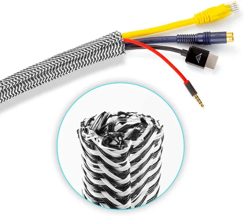 Vista 13 de Cable Management - Telar de cables de 3 a 12 pulgadas, tubería dividida para cables en el suelo, protectores de cables contra cables de masticación