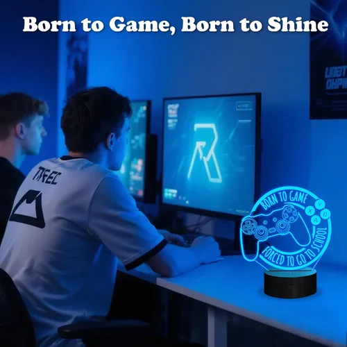 Vista 2 de Anywin Luz nocturna de juego para niños, regalo de luz nocturna de consola, regalo de Navidad y cumpleaños para niños, él, lámpara de nacimiento