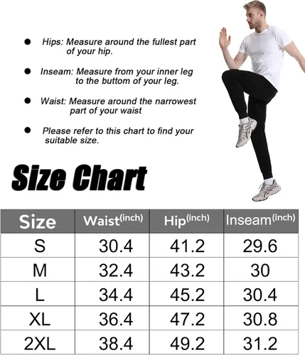 Vista 7 de Surenow Pantalones deportivos ligeros para hombre, de secado rápido, pantalones de senderismo para entrenamiento, pantalones deportivos para hombre