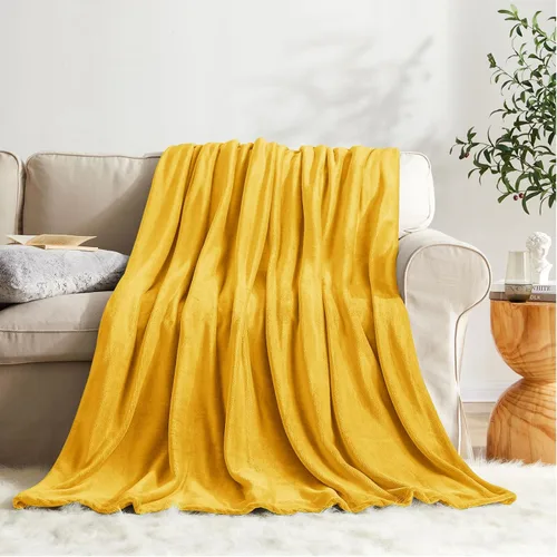 Vista 9 de KMUSET Manta de Tiro Súper Suave Premium de Franela de Forro Polar Sedosa Tamaño de Tiro Beige Microfibra Manta Ligera para Uso en Todas