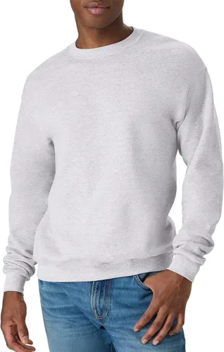 Vista 11 de Hanes Men's Sweatshirt, EcoSmart Fleece Crewneck Sweatshirt, Big & Tall Available, 1 or 2-Pack Marrón (Army Brown)