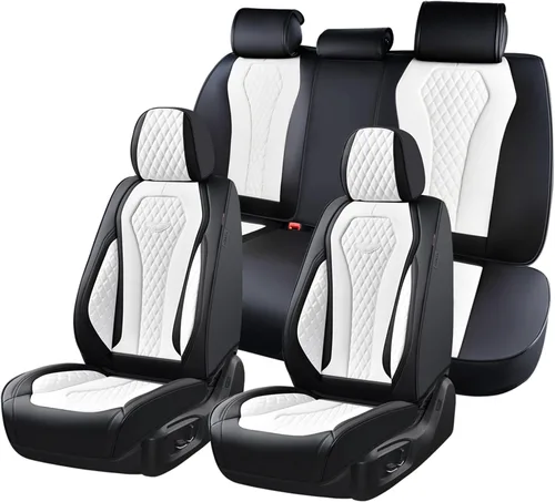 Vista 36 de Coverado Fundas de asiento de automóvil, fundas de asiento delantero, funda de asiento de coche beige, fundas impermeables para asiento