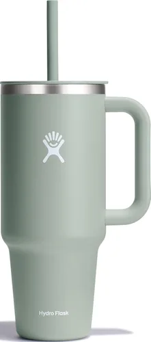 Vista 13 de Hydro Flask Vaso de Viaje con Asa, Tapa y Pajita - Acero Inoxidable Aislado en 24 Oz Aloe