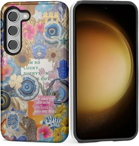 Vista 97 de Funda para Samsung Galaxy S23, Funda Híbrida Resistente 2 en 1 de Cuerpo Completo Resistente a Golpes con Protección Brillante para Samsung Galaxy