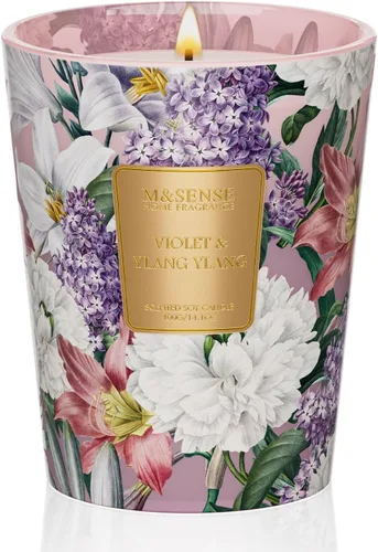 Vista 18 de M&SENSE - Vela de cera de soja natural aromática de 35 onzas, extragrande, 3 mechas, 150 horas, larga duración, combustión lenta, para decoración