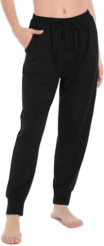 Vista 4 de Annenmy Pantalones deportivos de yoga para mujer de cintura alta, pantalones deportivos casuales con cordón, cómodos pantalones de descanso