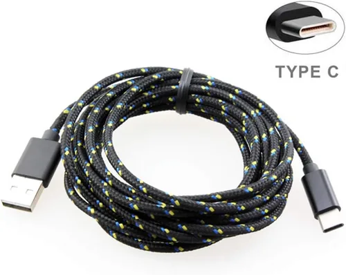 Vista 2 de Cable de carga USB tipo C de 10 pies, cable de alimentación USB-C compatible con Samsung Galaxy S21 S22 S23 Ultra Plus Z Fold Z Flip