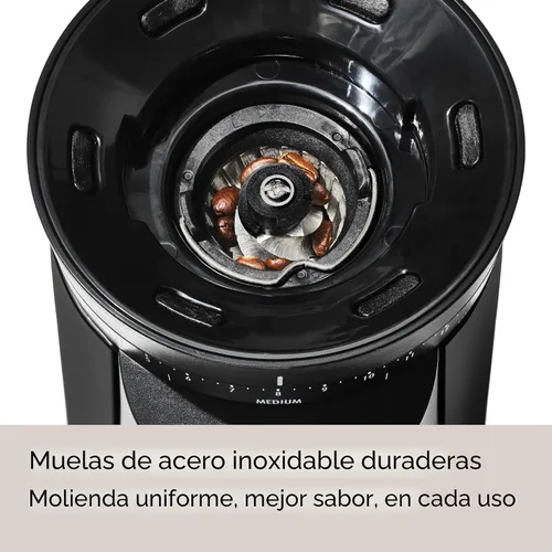 Vista 3 de OXO Brew - Molinillo de muelas cónicas - Negro mate, muelas de acero inoxidable, molienda inteligente automática de un toque