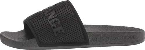 Vista 7 de AX ARMANI EXCHANGE Men's Mesh Rubber Logo Pool Slide Sandal