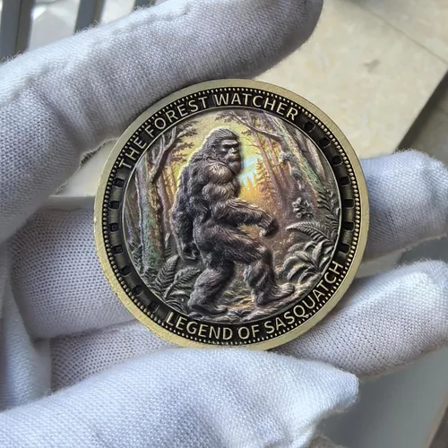 Vista 3 de Sasquatch Forest Wilderness Legend Challenge Coin 1.57