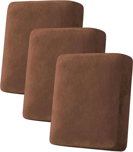 Vista 103 de H.VERSAILTEX Funda de cojín elástica de terciopelo para sofá, funda de cojín de felpa para cojines de silla, protector de muebles, cojín de asiento