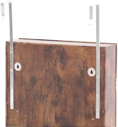 Vista 8 de HOUAGI Espejo con almacenamiento de joyas, organizador de joyas sobre la puerta, armario de joyería colgante con cerradura y espejo de longitud