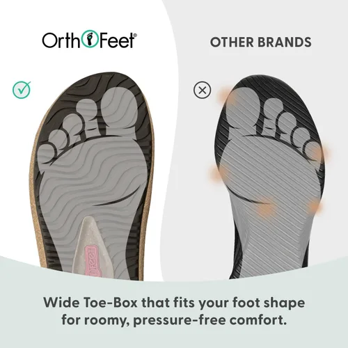 Vista 6 de Orthofeet Sandalias ortopédicas Carrie de cuero ajustable para mujer