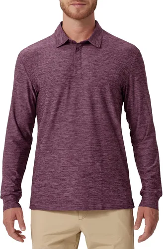 Vista 24 de NAVISKIN Camisas polo de manga larga para hombre, camisas de golf con cuello UPF 50 SPF para hombre, secado rápido, absorbe la humedad