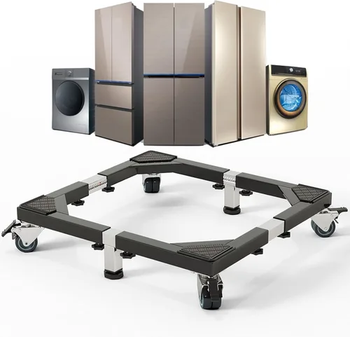 Vista 10 de Pedestal de lavandería de acero inoxidable resistente, soporte universal para lavadora y secadora de 6 pulgadas de altura para máquinas de carga