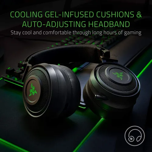 Vista 4 de Audífonos Razer Nari Essential inalámbricos, con sonido envolvente, para videojuegos