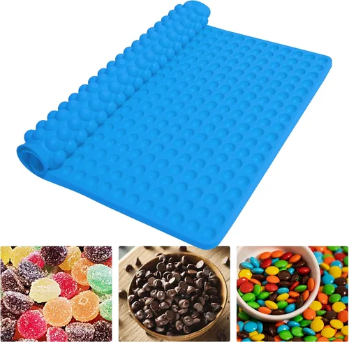 Vista 4 de Sidosir 2 moldes redondos de silicona de 468 cavidades para gotas de chocolate, molde para hornear golosinas para perros, moldes de caramelo de Mini
