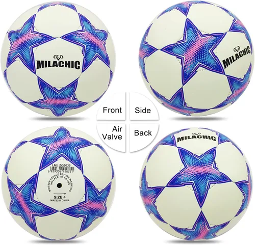 Vista 3 de Balón de fútbol que brilla en la oscuridad, tamaño 3/4/5 con bomba, bolas de fútbol luminosas brillantes, regalos para adolescentes, jóvenes