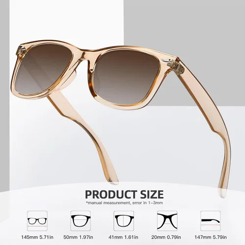 Vista 54 de MEETSUN Polarized Sunglasses for Women Men Classic Retro Square Frame Driving Sun Glasses UV Protection