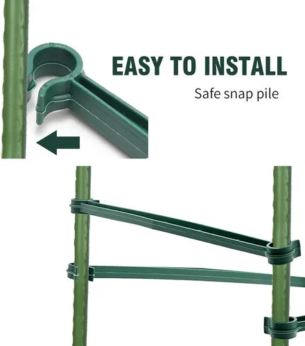 Vista 5 de 100 brazos de estaca para jaula de tomate, conectores de enrejado expandibles de 12.8 pulgadas, estacas de jardín de soporte para plantas, soportes