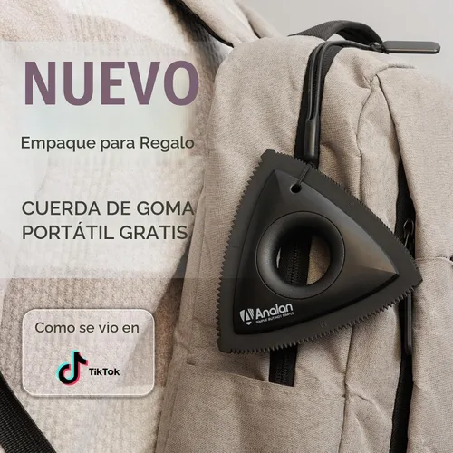 Vista 9 de Analan Mini removedor de pelo para mascotas para detallar el coche cepillo Negro