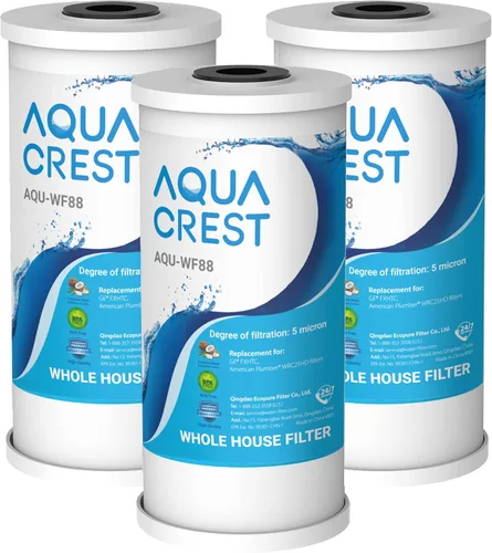 Vista 15 de AQUA CREST FXHTC - Filtro de agua para toda la casa de 5 micrones, 10 x 4.5 pulgadas, repuesto para GE® FXHTC, GXWH40L, fontanero americano W10-PR